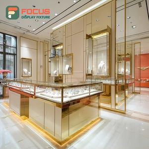 Modern Jewelry Store Interior Display Laminated Finish Brand Store Showcase Cabinet - Product Image 5