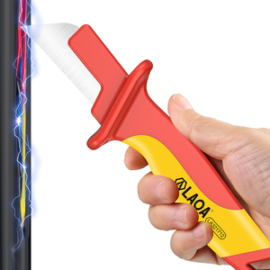 Cuchillo Pelacables Aislado VDE LAOA, 1 Pieza, Cuchillo Pelacables de Protección de Alto Voltaje para Electricistas - Product Image 6