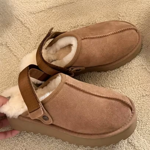 Bottes de neige classiques pour femmes de marque de créateur originale, pantoufles décontractées pour l'extérieur, chaudes et douces, confortables et polyvalentes - Product Image 5