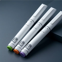 Boîtier de stylo jetable en verre borosilicate, ajustable, taille moyenne, écologique, biodégradable, résistant à l'eau, avec capuchon à clip – Vente chaude