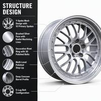 Rines de Malla en Y Personalizados 5X112 5X120 con Borde Escalonado y Diseño Cóncavo de 18 19 20 21 22 Pulgadas 6061-T6 para Audi BMW Mercedes JWL VIA