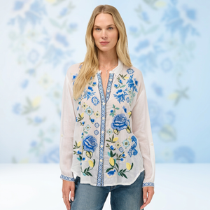 Printed Cotton Women's Shirt <b>Dress</b> with <b>Ruffles</b> Casual Breathable Design - Product Image 3