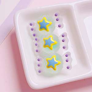 Nueva llegada pentagrama pintado a mano DIY Cadena de teléfono móvil acrílico plástico Lucite cuentas moderno Color colisión azúcar esmerilado - Product Image 5