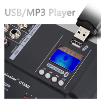 Table de mixage audio DJ USB professionnelle MT60S avec microphone sans fil pour fêtes de famille, scène et karaoké