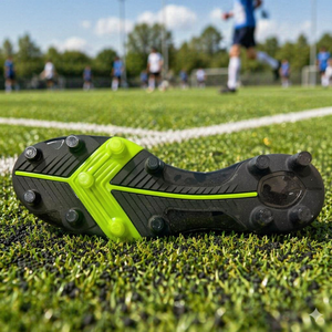 Semelle de crampons de football FG bicolore en TPU GY-22101, avec crampons mixtes spirale et ronds, tailles <span class=keywords><strong>27</strong></span>-45, matière première pour chaussures de football sur gazon naturel - Product Image 6