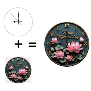 Round Wooden <b>Wall</b> <b>Clock</b> 25cm <b>Silent</b> Non Ticking Home Decor <b>Clock</b> - Product Image 5