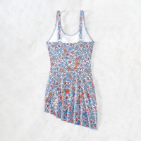 Robe de bain une pièce florale athlétique pour femme, style européen et américain, en Spandex/Polyester, séchage rapide et respirante, collection 2024