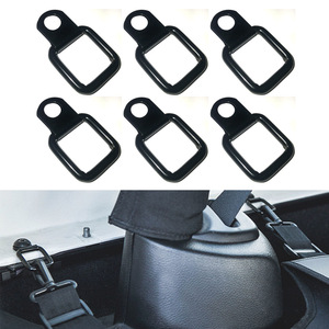 Boucle de fixation métallique QY, 6 pièces, anneaux carrés en acier pour Jeep Wrangler 95-17, rangement de coffre de pick-up tout-terrain - Product Image 5