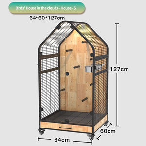 Jaula para pájaros grande doble para exteriores doble grande para mascotas, aviario de cacatúa y loro, divisor extraíble, jaula para cría de pájaros grandes a la venta - Product Image 2