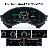 Panel Instrumen Digital LCD Linux Upgrade Baru untuk Dashboard Mobil, Speedometer untuk Audi A6/A7 2013-2018, Plug and Play CarPlay