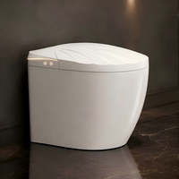 WC intelligent monobloc en forme de coquille, facile d'entretien, avec bidet intégré, pour l'approvisionnement mondial des salles de bain
