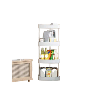 Giá treo khăn nhựa cao cấp HUICI màu đen, có thể kéo dài, gắn góc, 4 tầng, hai thanh, kiểu châu Âu, dùng cho phòng tắm khách sạn, một thanh đơn, 5 - Product Image 1