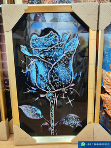 Màu Xanh Biển bức tranh sơn dầu trừu tượng tường trang trí hiện đại màu xanh đậm dòng chảy nghệ thuật sơn dầu trên vải Áp phích và in nghệ thuật PIC - Product Image 3