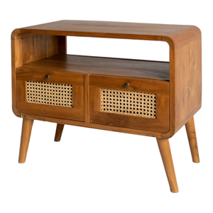 Elegant Handmade Wooden <b>Side</b> Table with Two Functional <b>Drawers</b> Luxury Bedroom Furniture Crafted from Premium Solid Wood - Product Image 3
