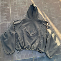 100% coton français éponge à capuche hommes patchs brodés personnalisés Logo Streetwear Vintage surdimensionné capuche pull automne