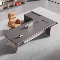 Bureau exécutif écologique E1 Bureau de patron moderne et élégant avec table d'appoint