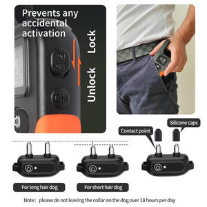 Suministros de entrenamiento para mascotas <span class=keywords><strong>Collar</strong></span> de choque remoto para perros Juego de arnés de entrenamiento para mascotas con vibración recargable <span class=keywords><strong>Collar</strong></span> eléctrico antiladridos - Product Image 6