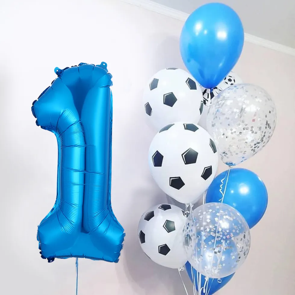 10 unids/lote cumpleaños globos decoración Anniversaire globos proveedores número globo fiesta de cumpleaños con 40 pulgadas gran azul