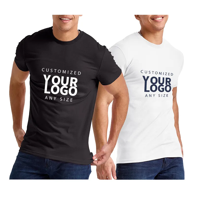 Custom Premium 180g Embossed Sublimation Blank Plain T Shirts For Printing Your Own Brand