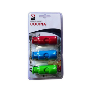 Cocina Sealing Clips 3Pc Set Red Blue Green For Food Storage Bag Closure - Product Image 2