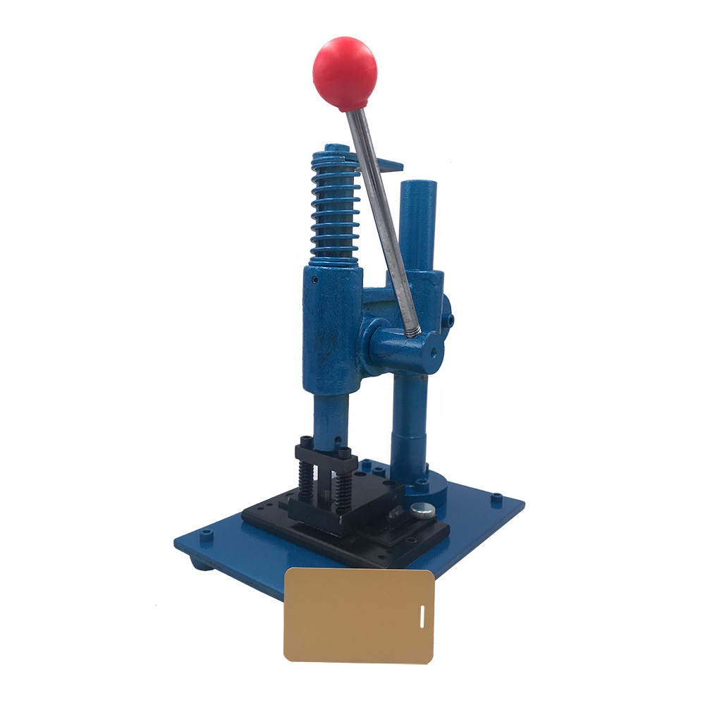 Small Custom Logo M Oblong Hole Punch for PVC and Paper