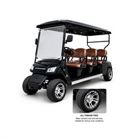 Voiturette de golf électrique 6 places UCJD-DH-15, luxe, pour parcours de golf, hôtel, usage commercial et touristique.