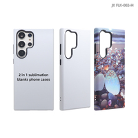 Casing HP 2-in-1 TPU PC dengan Lubang Besar, Motif Frosted, untuk Transfer Panas, Sublimasi 3D, Matte, Kosong, Lubang Besar
