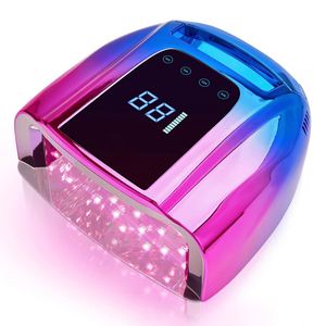 Gradient Color <b>Wireless</b> Cordless Rechargeable 48w LED UV Nail Gel Dryer <b>Lamp</b> Dual Wavelength 24PCS LED Bulbs Fast Curing Home - Product Image 1