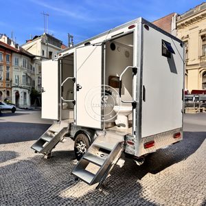 Contenedor de Baño Móvil de Lujo con 2 Cabinas Personalizadas para Exteriores - Product Image 3