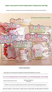 Grand sac <span class=keywords><strong>de</strong></span> conservation refermable en PET/CPP avec fermeture éclair, motif dessin animé mignon, pour aliments pour bébés, enfants et étudiants - Product Image 6