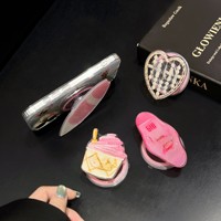 Support de téléphone flexible de style designer de luxe, support pliable en plastique ABS 3D, logo personnalisé, support magnétique pour iPhone