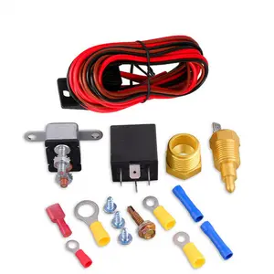 175-185 graus elétrico ventilador termostato kit sensor de temperatura interruptor de temperatura 40 50 60 ampères relé kit 406 427 motor