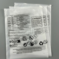 Sac à fermeture éclair givré en LDPE recyclable et écologique avec logo personnalisé imprimé pour l'emballage de vêtements, t-shirts, vêtements, sacs à fermeture éclair