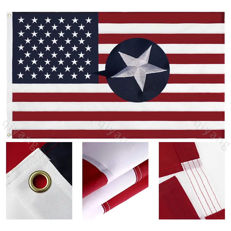 best price nylon 3*5ft flags of all countries American waterproof country Embroidery flag USA flags