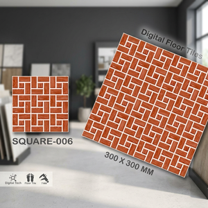 Carreaux de sol en céramique gaufrés 30x30cm, finition mate rustique, surface en pierre rectifiée - Product Image 5