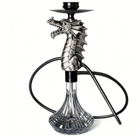 Ensemble de chicha en aluminium électroplaqué, motif Dragon Arabe, Serpent, Loup, finition miroir, écologique et durable, pour salon de chicha