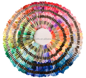 Aijia 482 couleurs, fils <span class=keywords><strong>à</strong></span> <span class=keywords><strong>broder</strong></span> en polyester pur, fils <span class=keywords><strong>à</strong></span> point de croix, écologiques, art populaire, gamme complète de couleurs - Product Image 2