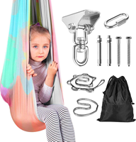 NOUVEAU Hamac de yoga aérien pliable et portable à rotation 360° pour l'intérieur, idéal pour le camping et la randonnée des enfants