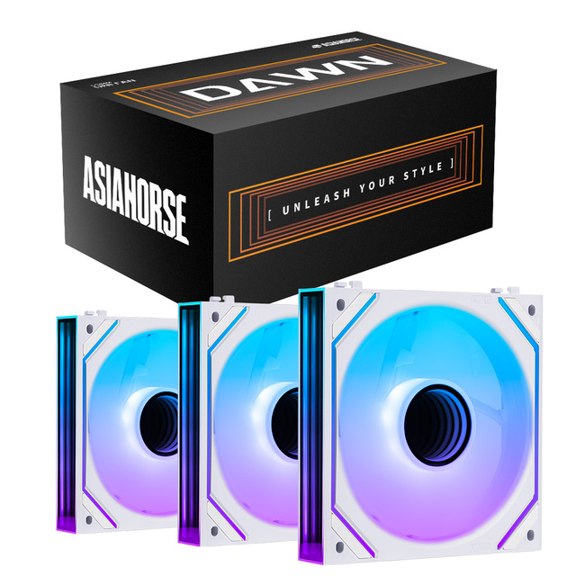 Asiahorse 120mm ARGB RGB Case Fans for Computer Case High Airflow Cooling with Addressable Lighting PWM Control Hydro Bearing