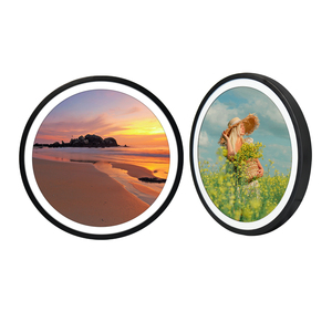 Vente d'usine Simple cadre Photo en bois massif 23.6 ''cadre Photo rond de grande taille lecture vidéo tenture murale décoration murale - Product Image 1
