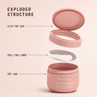 Pot cosmétique en plastique PET de 250 ml et 350 ml avec couvercle à rabat pour beurre corporel, crème, gommage et emballage de soins de la peau