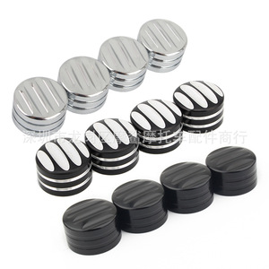 Tapas de tornillos de culata de motocicleta Moshark, aluminio CNC, negro y plateado, para Harley Davidson Softail Dyna Fat Boy - Product Image 2