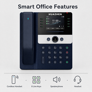Teléfono IP Empresarial <span class=keywords><strong>E600PRO</strong></span> Gigabit PoE con Pantalla LCD a Color de 3.5 Pulgadas 320x240, Conferencia de 6 Vías, 21 Teclas DSS, Auricular Inalámbrico - Product Image 4