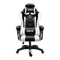 Vente en gros de chaise d'ordinateur réglable inclinable à 135 degrés chaise pivotante de style course de joueur avec matériau en cuir synthétique