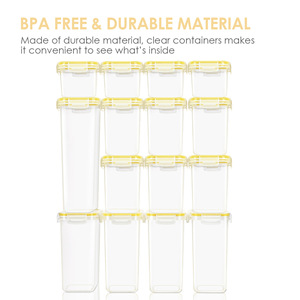 Thiết Kế Hiện Đại Có Thể Gập Lại Nhựa Thực Phẩm Lưu Trữ Container Kín Ngũ Cốc Thủ Môn Wtih Khóa Có Nắp Đậy Xếp Chồng Kit Có Sẵn Nhiều - Product Image 2