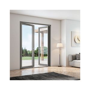 <span class=keywords><strong>Porte</strong></span> battante moderne à double vitrage avec <span class=keywords><strong>cadre</strong></span> en aluminium, isolation phonique, pour entrée de salon intérieur - Product Image 3