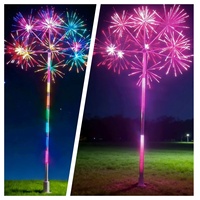 Lampe LED Intelligente Effet Feux d'Artifice Pissenlit RGB IP65 Étanche en Acier Inoxydable avec Télécommande pour Jardin Extérieur, Fêtes et Festivals - Vente Flash