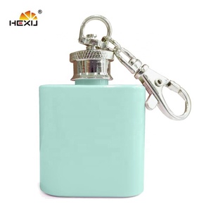 Lekvrije 1oz milieuvriendelijke zakfles van roestvrij staal, klein, verborgen, voor kamperen, met kettinghanger en dop, geschikt als weggeefartikel - Product Image 5