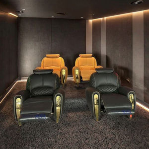 เก้าอี้เอนหลังไฟฟ้าแบบเดี่ยวเก้าอี้นวดปรับได้เก้าอี้โซฟาผ้ากำมะหยี่หรูหราสำหรับโรงละครห้องนั่งเล่น - Product Image 4