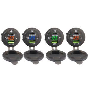 Soket pengisi daya USB, alat pengukur tegangan Led tahan air dengan QC3.0 + <span class=keywords><strong>PD</strong></span> + tipe-c - Product Image 1